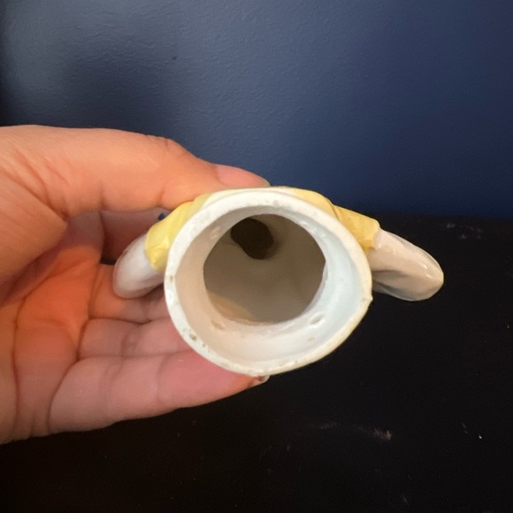 German Porcelain Pin Cushion Half Doll-Red Crescent Moon On Hat - Picture 3 of 5